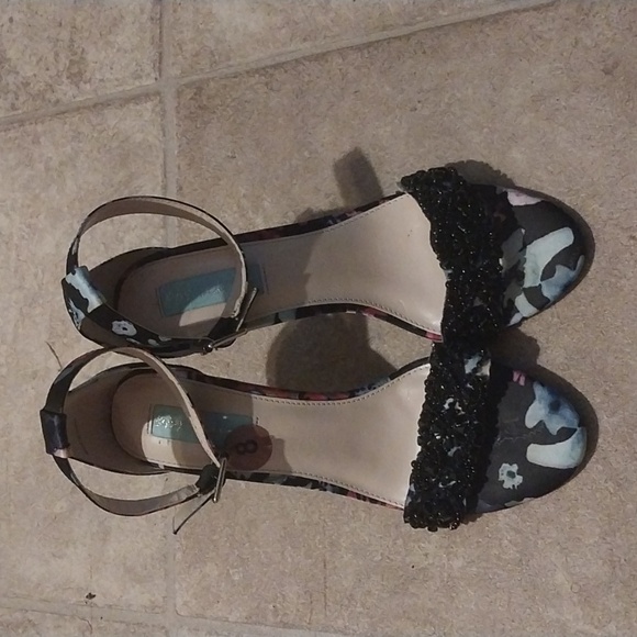 Blue by Betsy Johnson, Gina Embellished Evening Sandals Size 8 - Picture 1 of 8